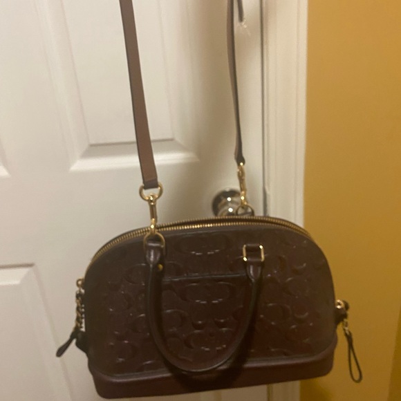 COACH F55450 MINI SIERRA SATCHEL IN SIGNATURE DEBOSSED PATENT LEATHER SOLD‼️ - Picture 3 of 15